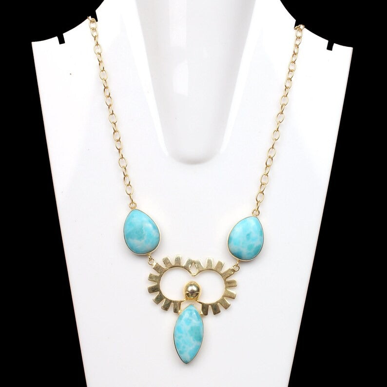 Exquisite Larimar Vintage Necklace