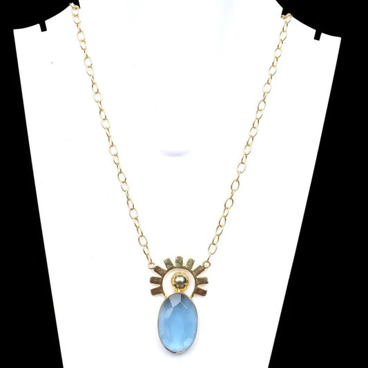 Elegant London Blue Topaz Hydro Necklace