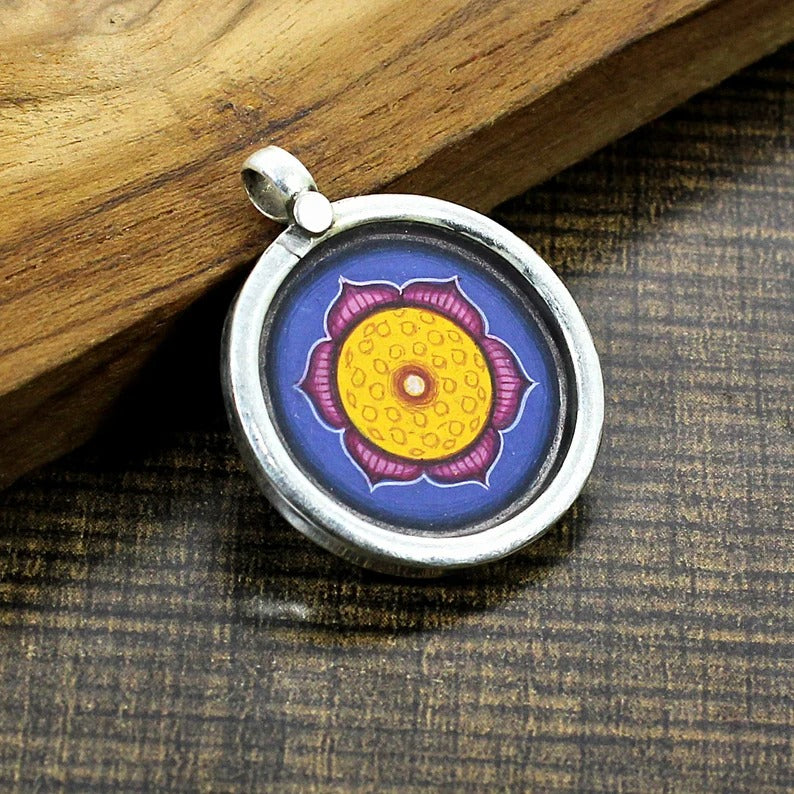 925 Sterling Silver Chakra Miniature Pendant