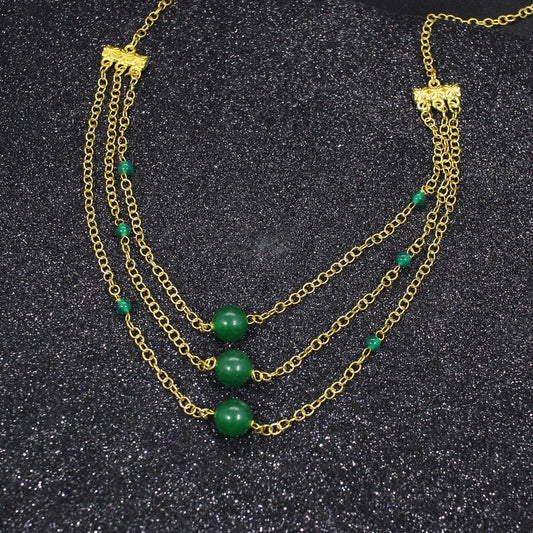 Green Jade Beaded Necklace