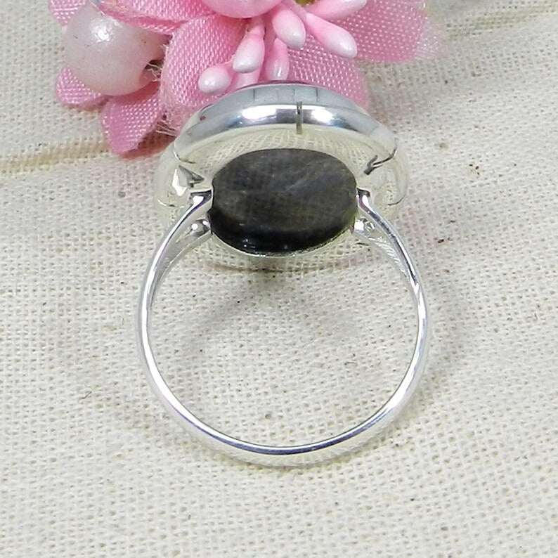 Pietersite Gemstone 92.5 Sterling Silver Ring