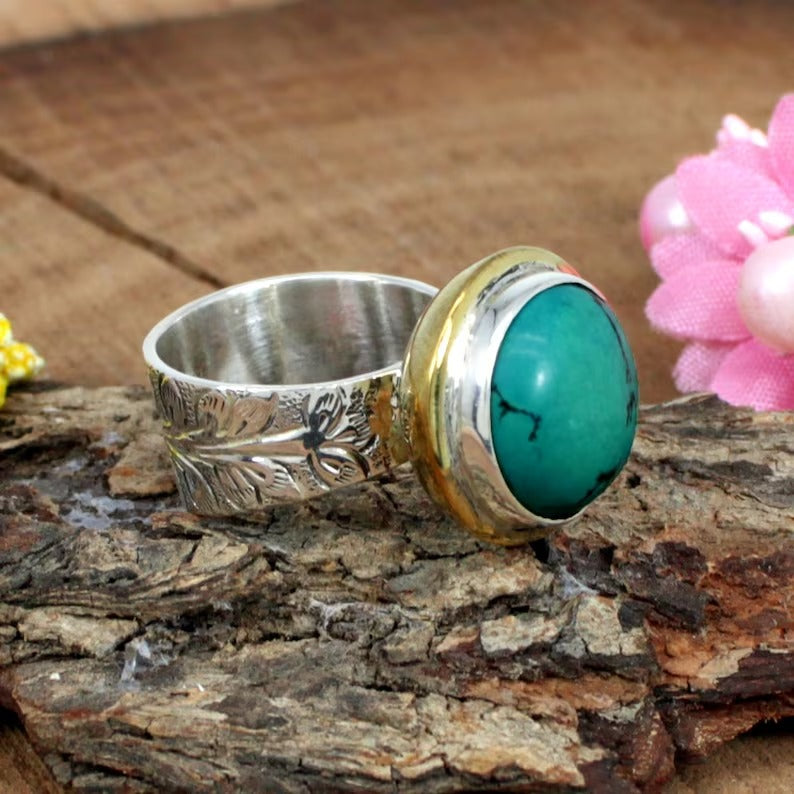 Turquoise Gemstone Sterling Silver Ring