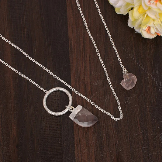 Rose Quartz Chain Necklace