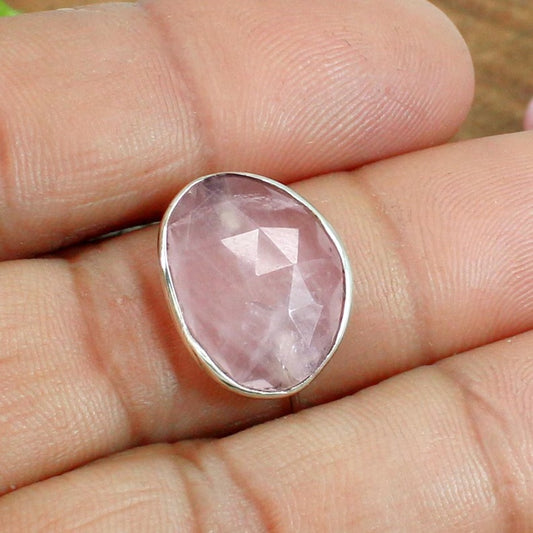 Rose Quartz Sterling Silver Ring