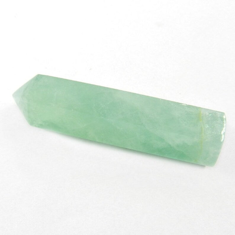 Natural Afghani Fluorite Single Pointed Pencil Shape Gemstone