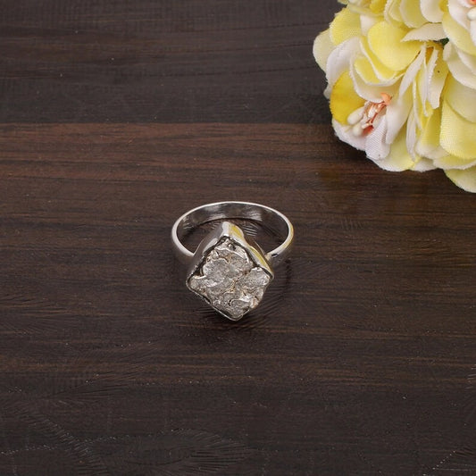 Precious Coated Pyrite Art Deco Ring