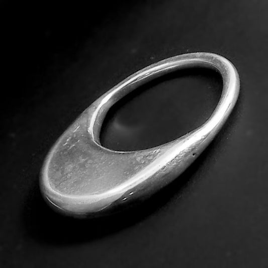 Half Circle Moon 92.5 Sterling Silver Ring