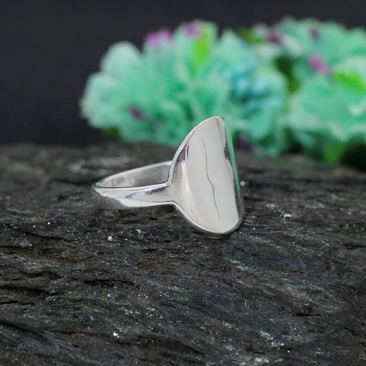 92.5 Sterling Silver Oval Shape Plain Ring