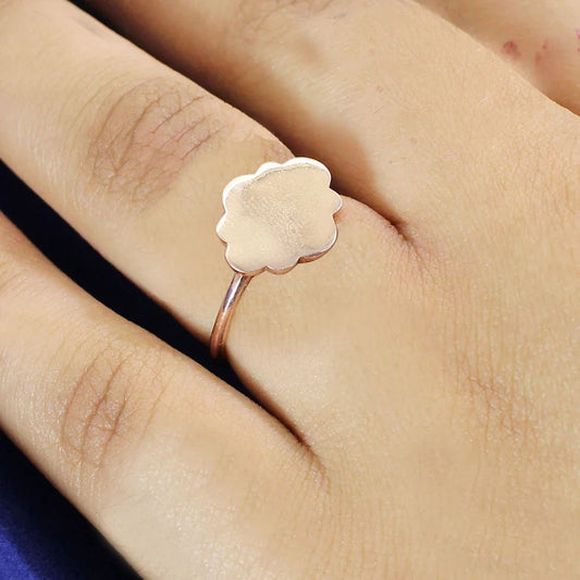 Plain Cloud Sterling Silver Ring