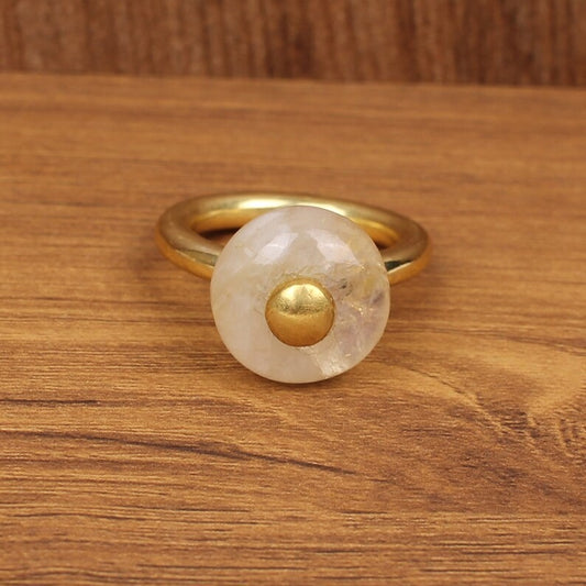 Rainbow Moonstone Ring