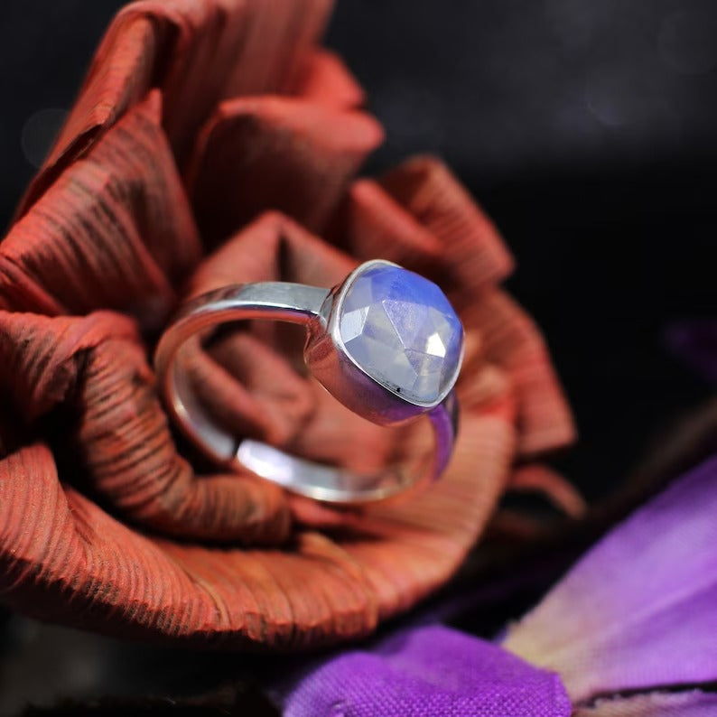 Opalite Gemstone 92.5 Sterling Silver Ring