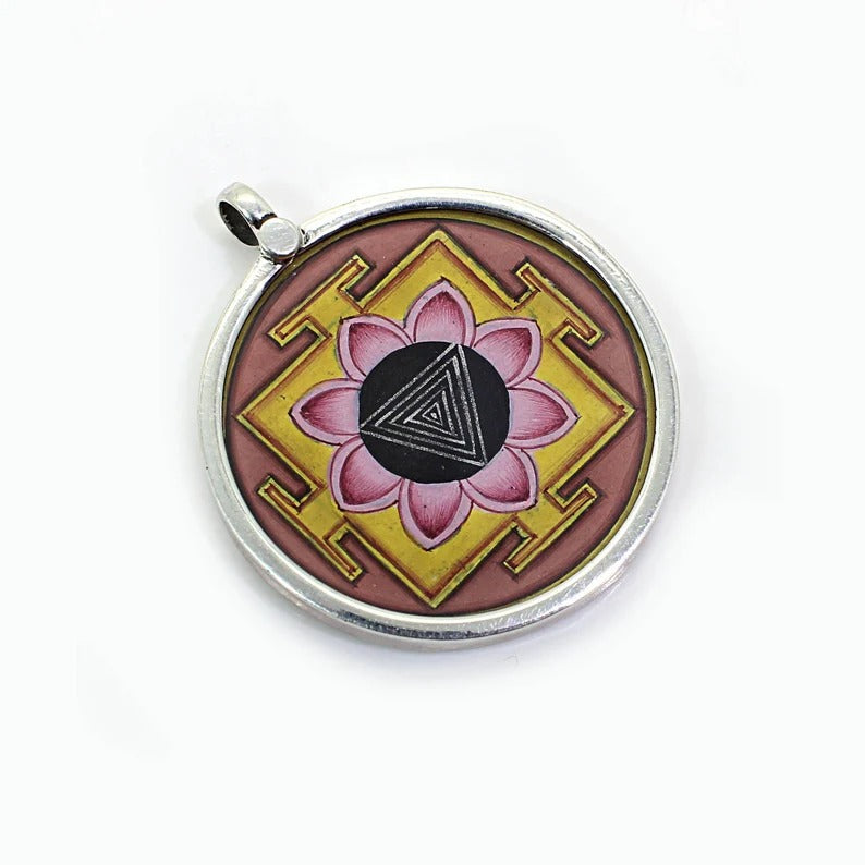 Goddess Yantra Painting Pendant