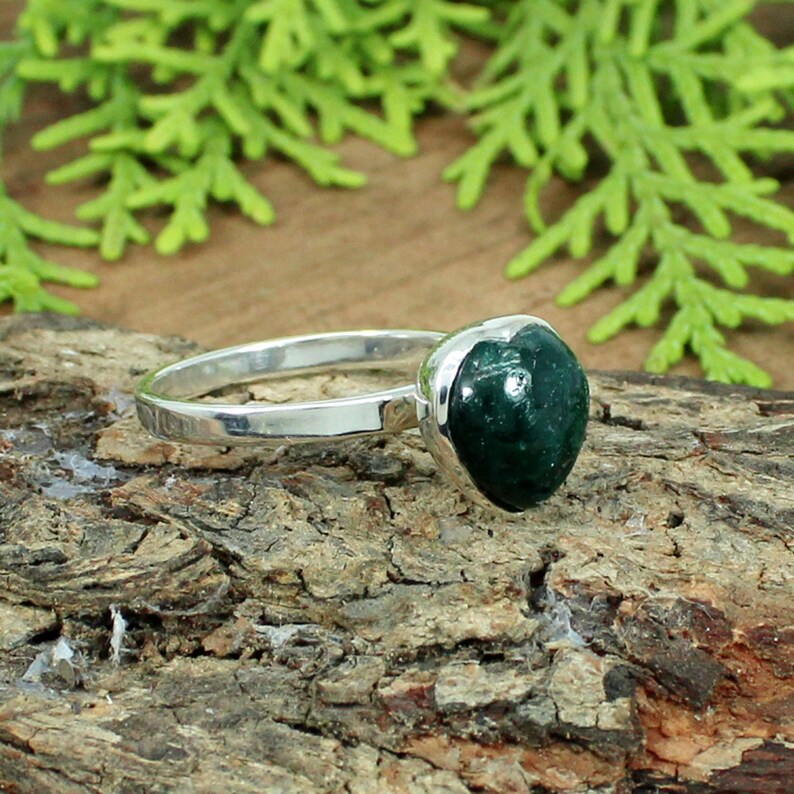 Natural Chrysocolla Gemstone 92.5 Sterling Silver Ring