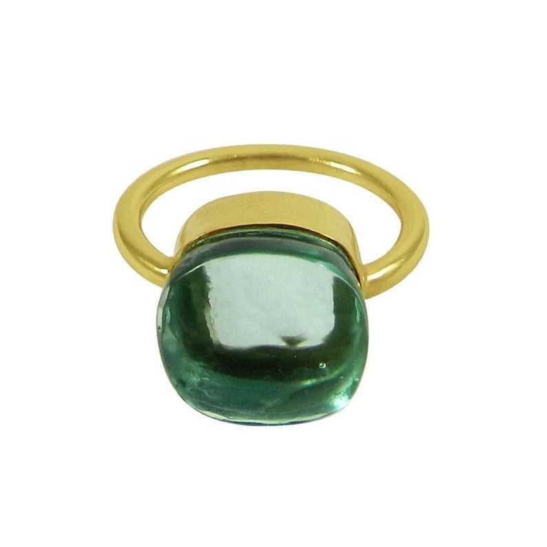 Aquamarine Hydro Gemstone 92.5 Sterling Silver Ring