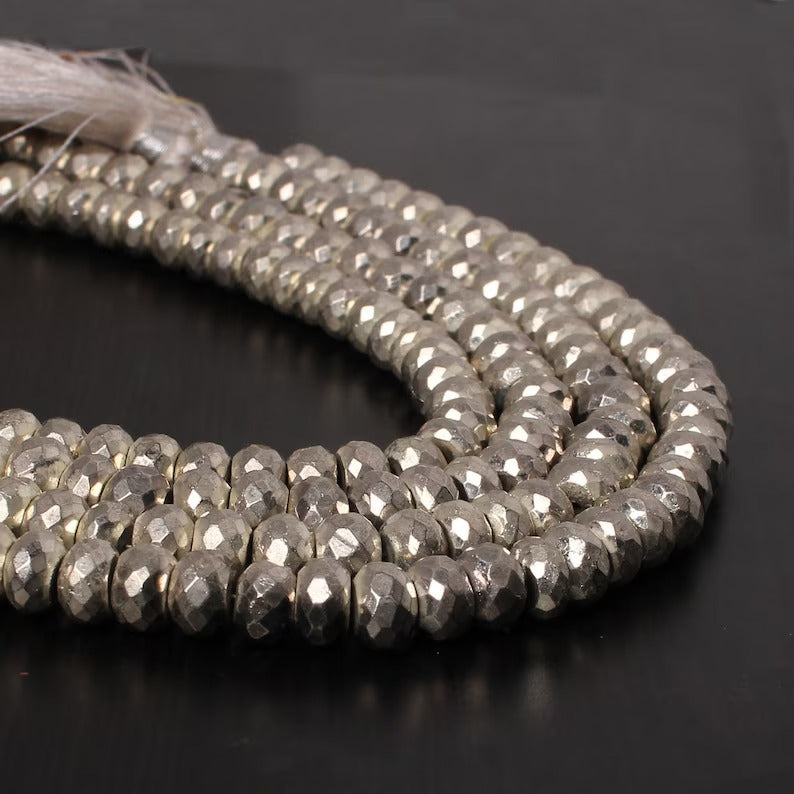 Silver Pyrite Beads