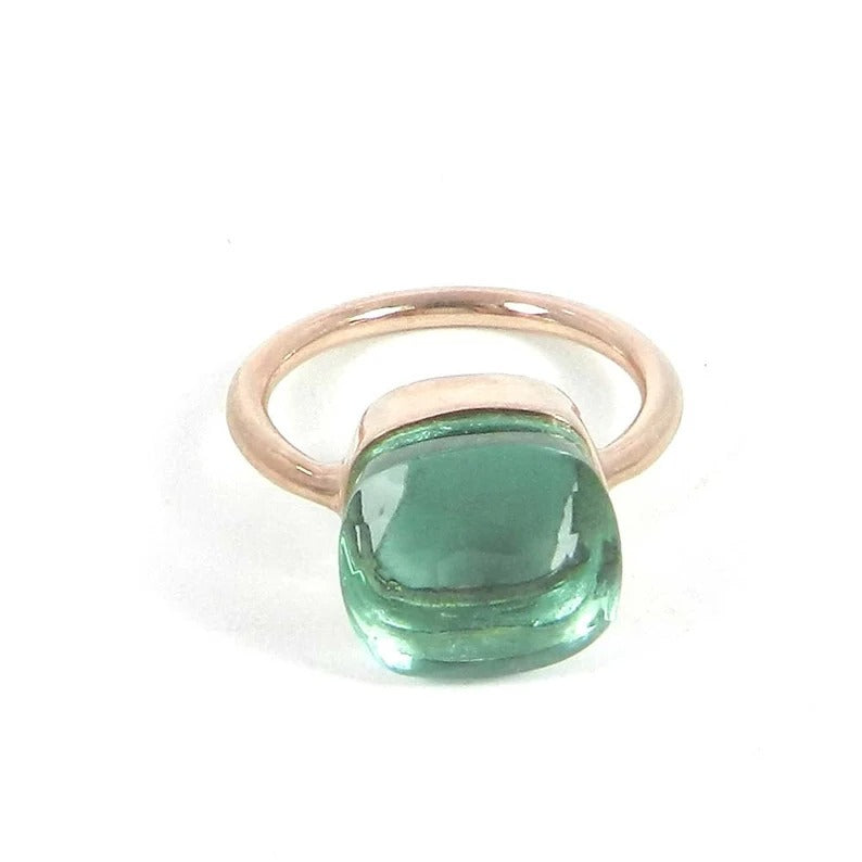 Aquamarine Hydro Gemstone 92.5 Sterling Silver Ring