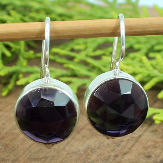 92.5 Silver Amethyst Earrings