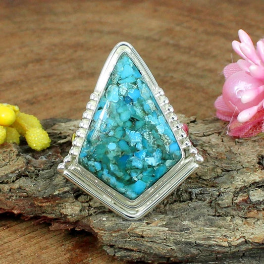 Natural USA Turquoise Sterling Silver Ring