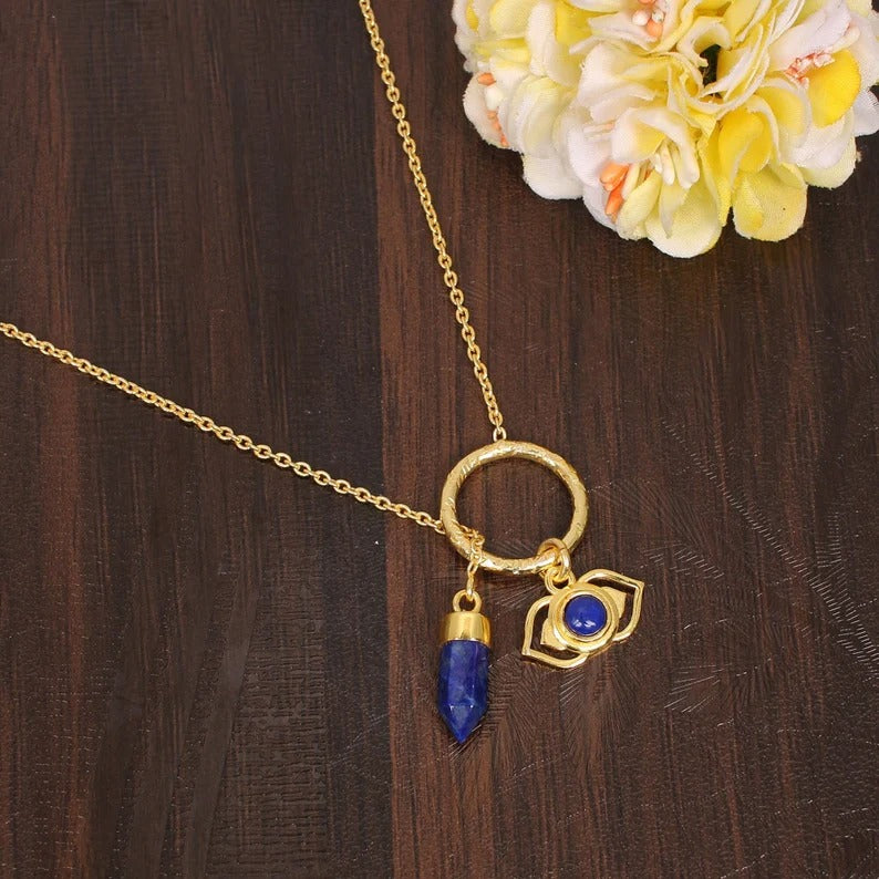 Lapis Lazuli Long Adjutable Necklace