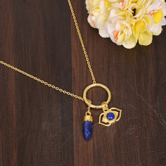 Lapis Lazuli Long Adjutable Necklace