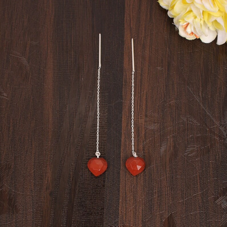 Carnelian Brass Earring