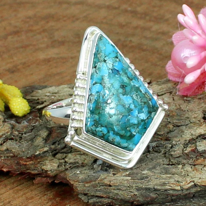 Natural USA Turquoise Sterling Silver Ring