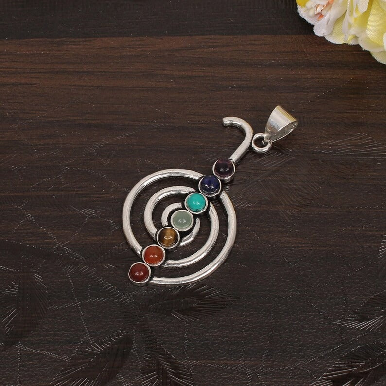 Seven Healing Stones Chakra Pendant