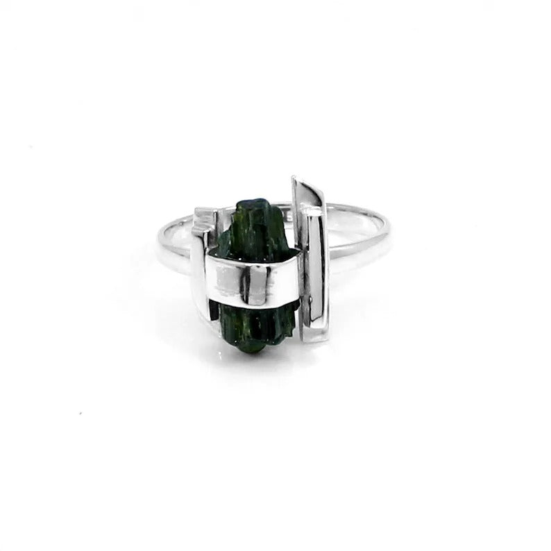 Green Tourmaline 92.5 Sterling Silver Ring