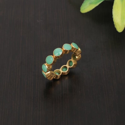 Eternity Brass Gemstone Ring