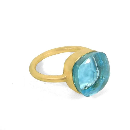 Sky Blue Topaz Hydro Sterling Silver Ring