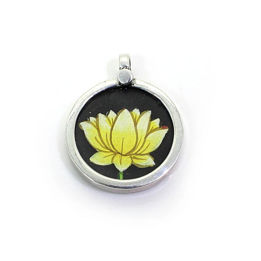 Lotus Flower Pendant 92.5 Sterling Silver