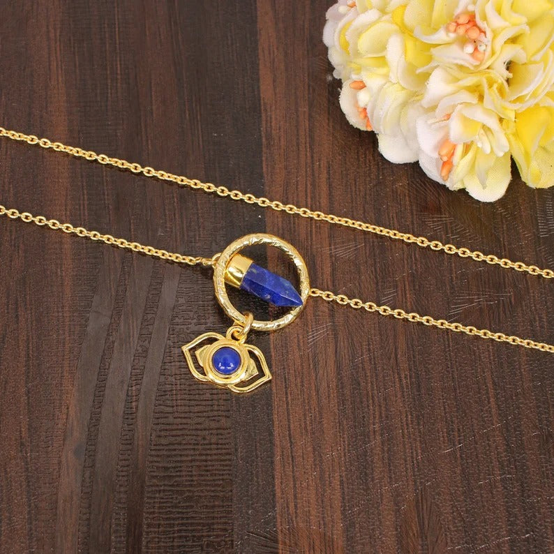 Lapis Lazuli Long Adjutable Necklace