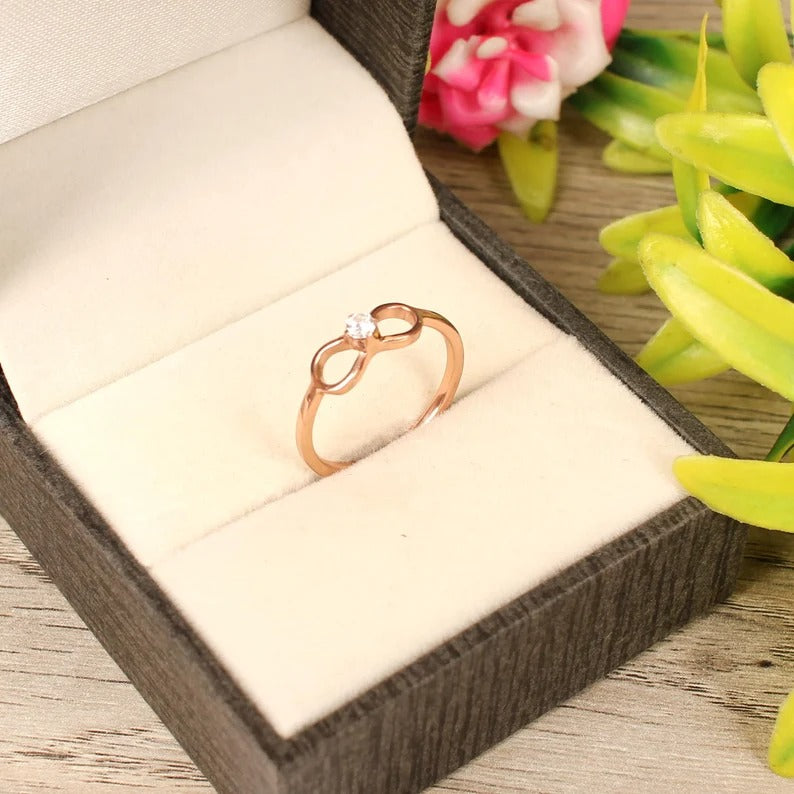 Simple Infinity CZ 92.5 Sterling Silver Ring