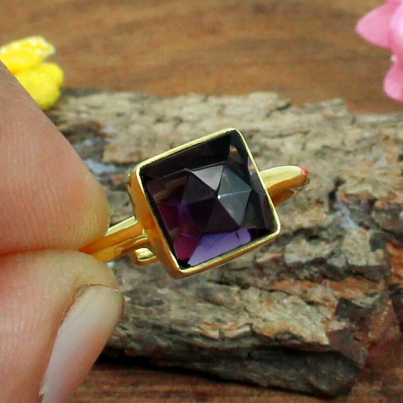 Purple Amethyst Sterling Silver Ring