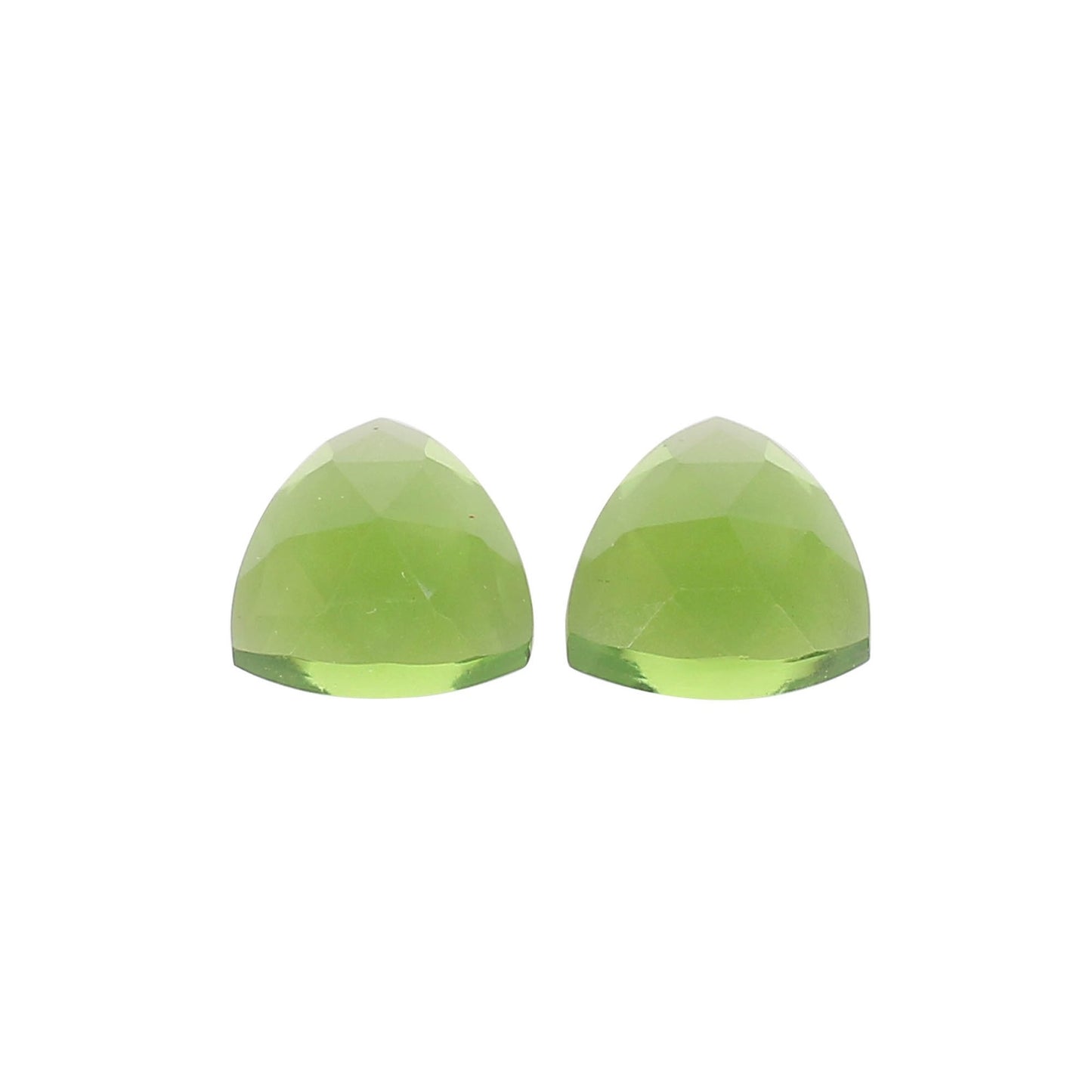 2 Pcs Trillion Peridot Hydro Gemstone