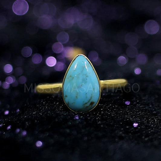 Natural Turquoise Gemstone Statement Ring