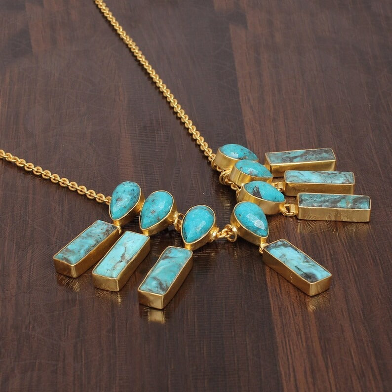 Turquiose Golden Necklace