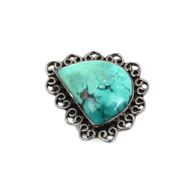 Turquoise Gemstone 92.5 Sterling Silver Ring