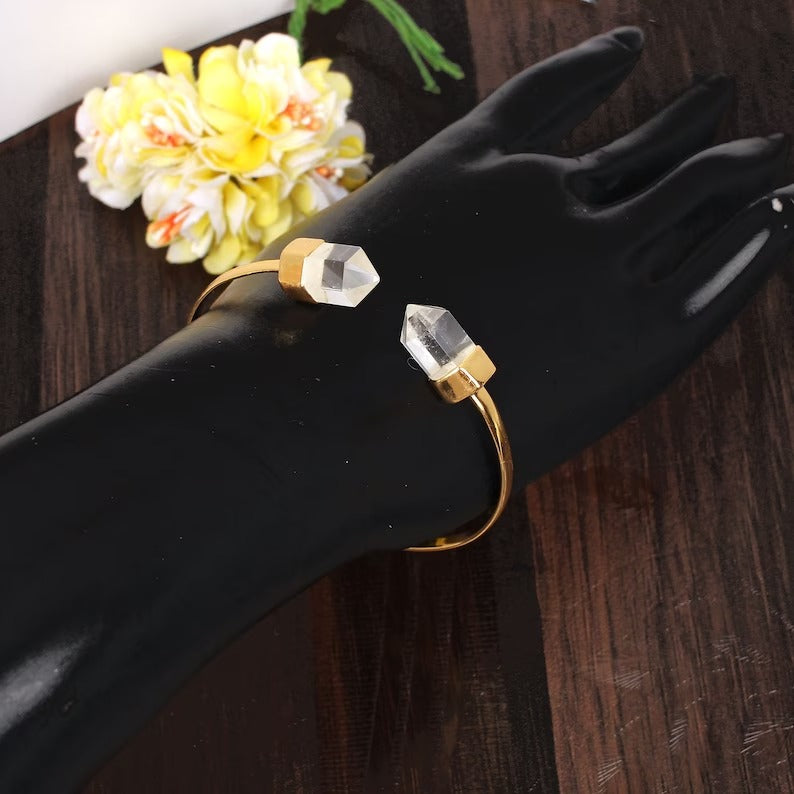 Elegant Crystal Bar Bangle Bracelet