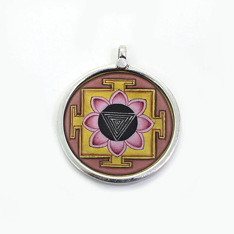 Goddess Yantra Painting Pendant