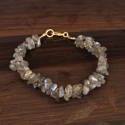 Labradorite Gemstone Beaded Bracelet