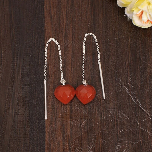 Carnelian Brass Earring