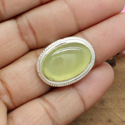 Lemon Quartz Gemstone 92.5 Sterling Silver Ring