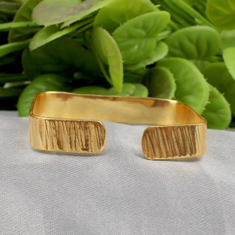 Gold Plated Brass Adjutable Bangle