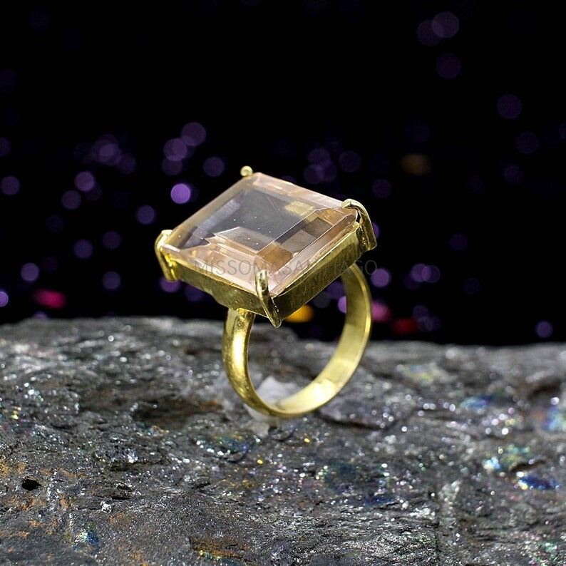 Champagne Hydro Gemstone Ring