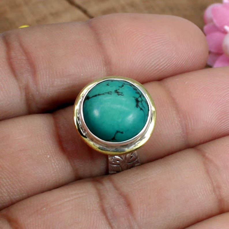 Turquoise Gemstone Sterling Silver Ring