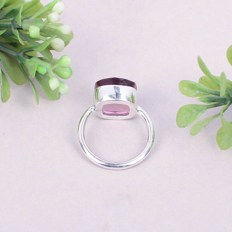 925 Sterling Silver Amethyst Gemstone Handmade Ring