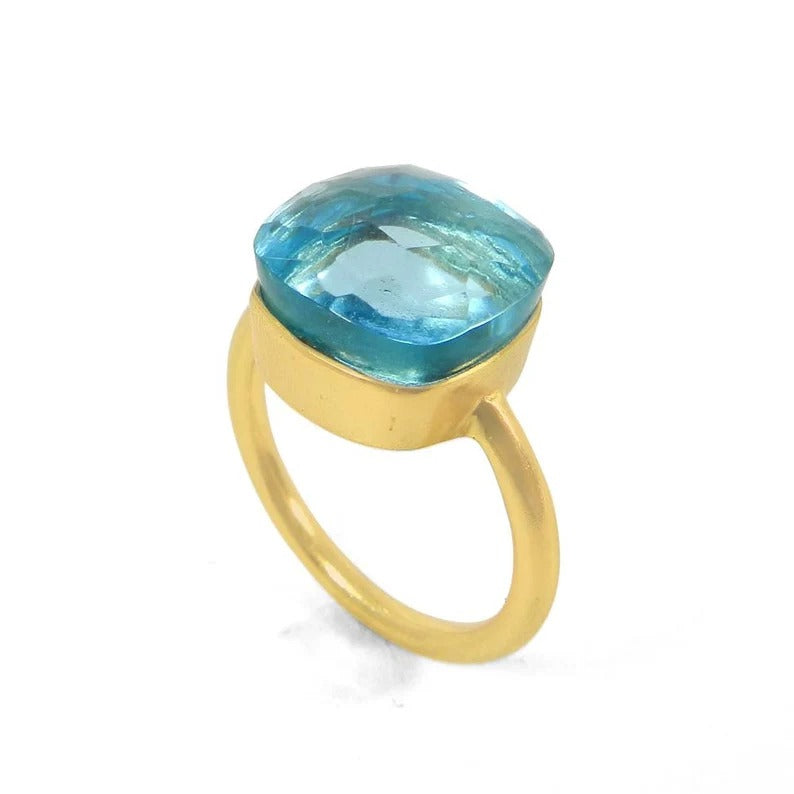 Sky Blue Topaz Hydro Sterling Silver Ring