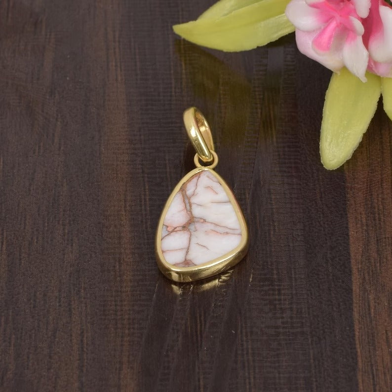 925 Sterling Silver Copper Quartz Pendant