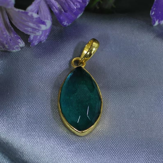 Gold Plated Apatite Hydro Pendant